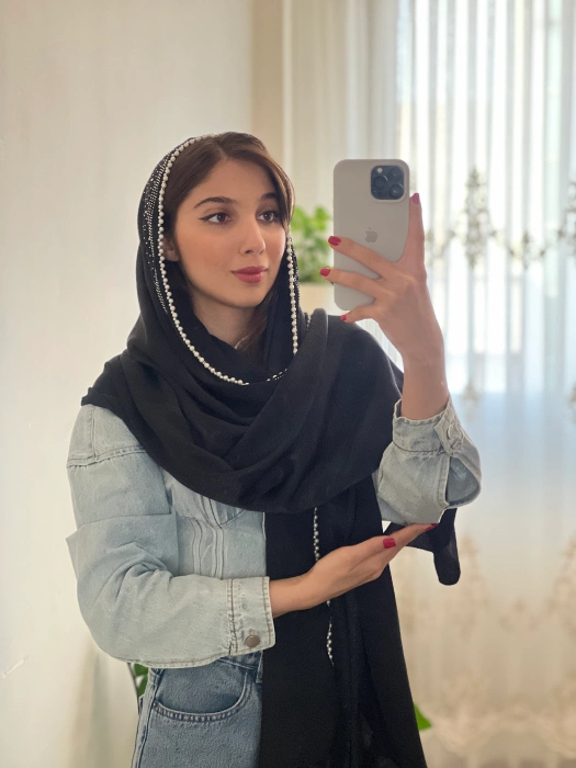 IMG_4770 شال کپراه مروارید نگین سفید