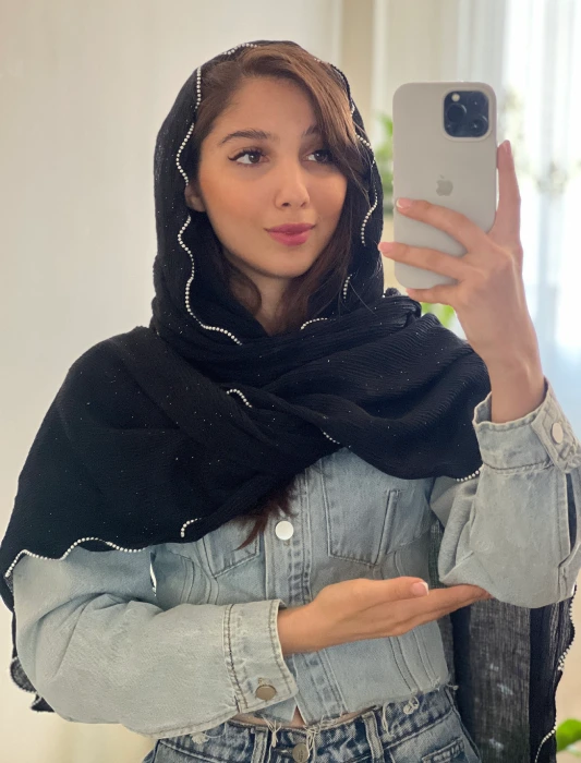 IMG_8058 شال مشکی دور حلزونی شایندار
