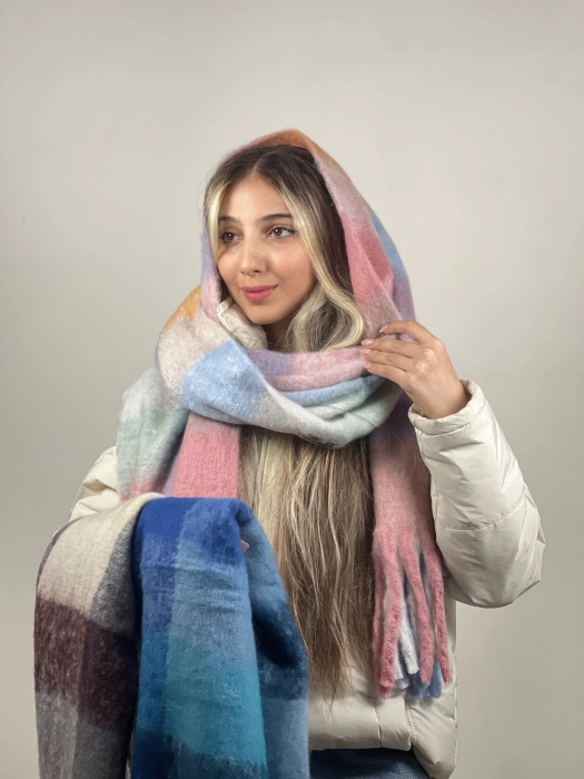 IMG_8412 بیگ اسکارف موهر پشمی چهارخونه پینترستی
